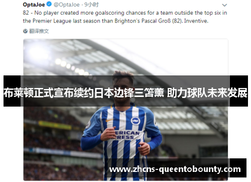 布莱顿正式宣布续约日本边锋三笘薰 助力球队未来发展